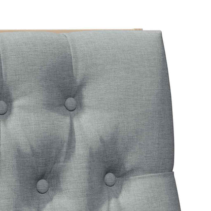 Čalouněné Čelo Postele Světle Šedá 100 Cm Masivní Borové Dřevo