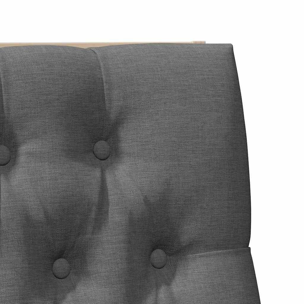 Čalouněné Čelo Postele Tmavě Šedá 100 Cm Masivní Borové Dřevo