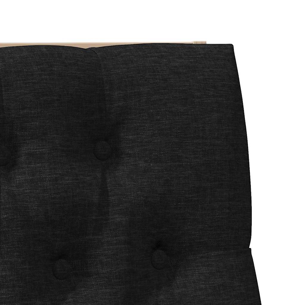 Čalouněné Čelo Postele Černá 100 Cm Masivní Borové Dřevo