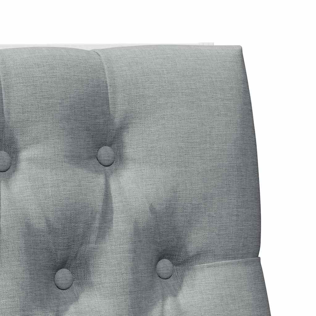 Čalouněné Čelo Postele Světle Šedá 100 Cm Masivní Borové Dřevo