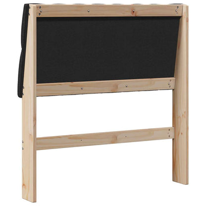 Čalouněné Čelo Postele Černá 90 Cm Masivní Borové Dřevo