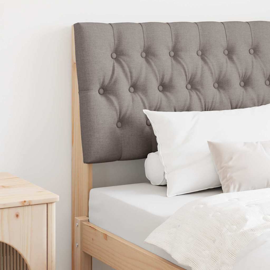 Čalouněné Čelo Postele Taupe 90 Cm Masivní Borové Dřevo