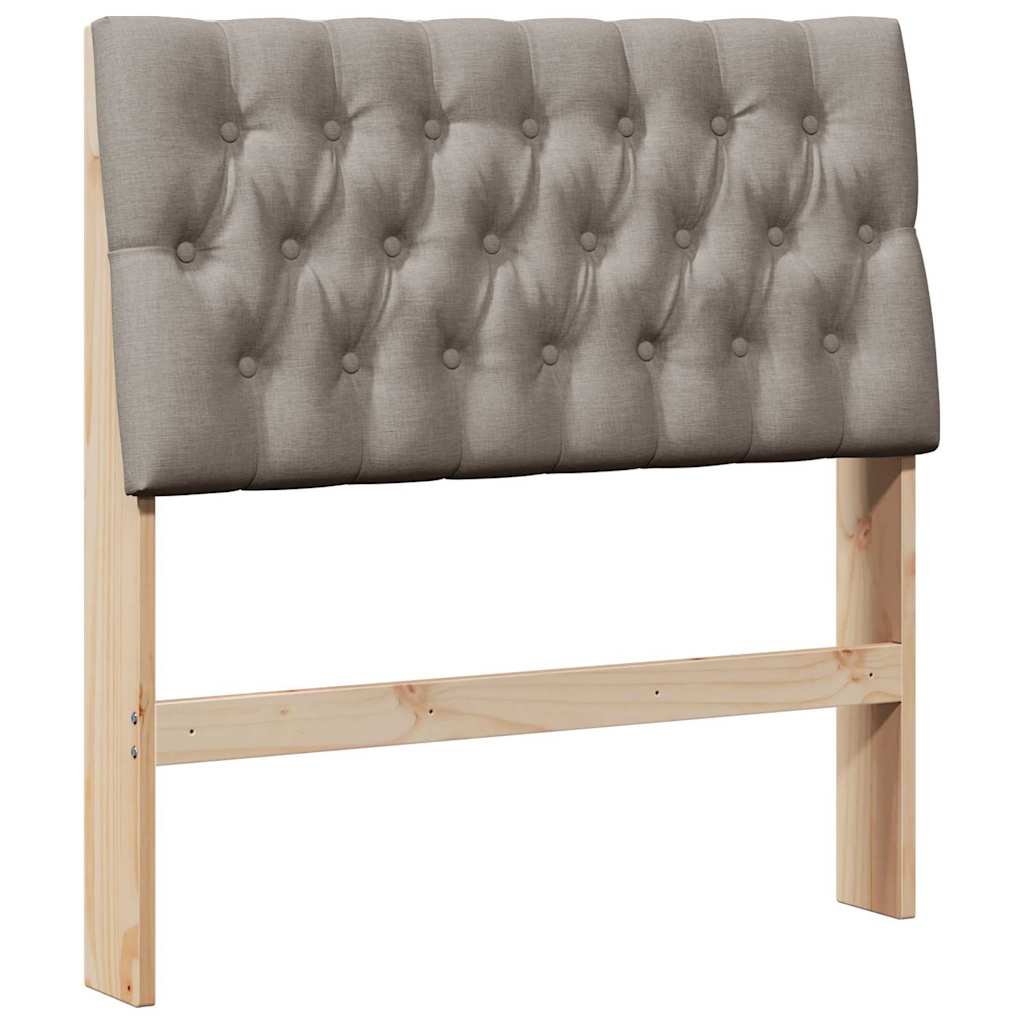 Čalouněné Čelo Postele Taupe 90 Cm Masivní Borové Dřevo