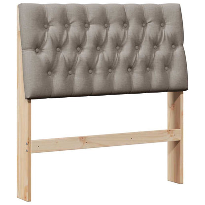 Čalouněné Čelo Postele Taupe 90 Cm Masivní Borové Dřevo