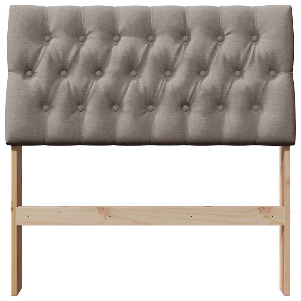 Čalouněné Čelo Postele Taupe 90 Cm Masivní Borové Dřevo