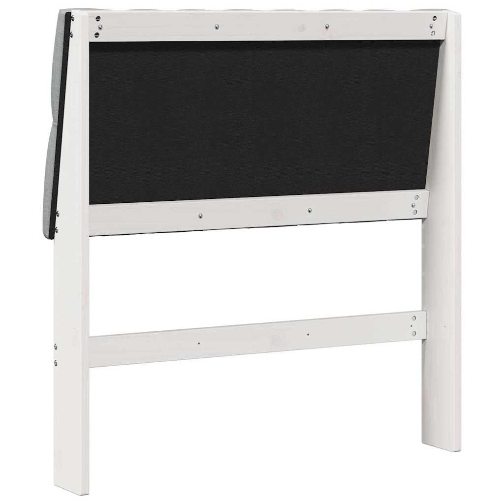 Čalouněné Čelo Postele Světle Šedá 90 Cm Masivní Borové Dřevo