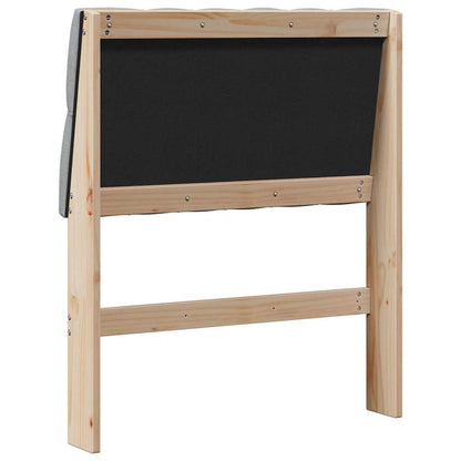 Čalouněné Čelo Postele Světle Šedá 80 Cm Masivní Borové Dřevo