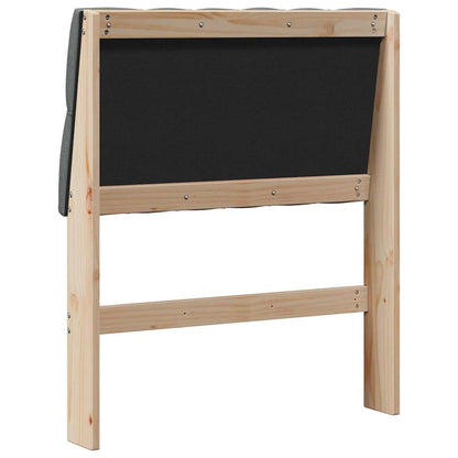 Čalouněné Čelo Postele Tmavě Šedá 80 Cm Masivní Borové Dřevo