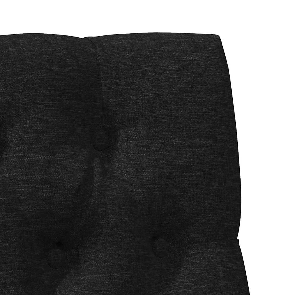 Čalouněné Čelo Postele Černá 80 Cm Masivní Borové Dřevo