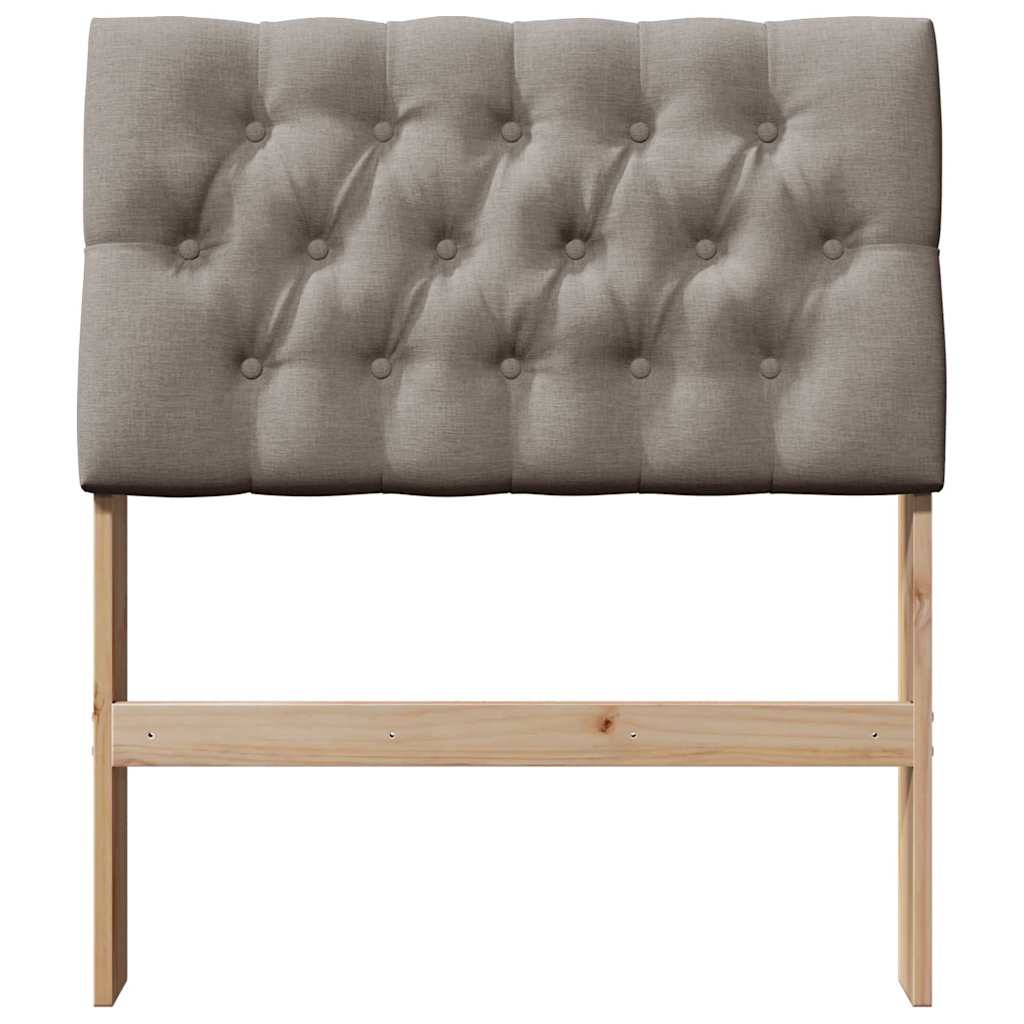 Čalouněné Čelo Postele Taupe 80 Cm Masivní Borové Dřevo