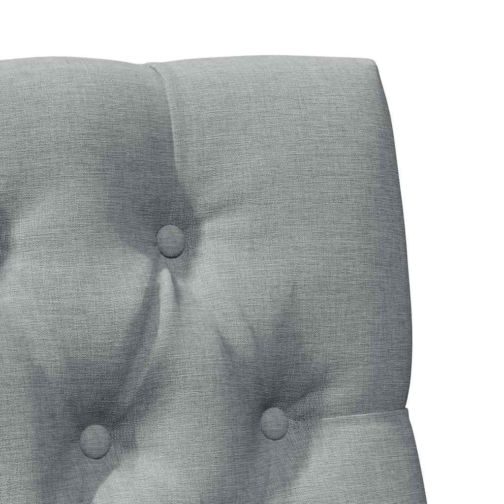 Čalouněné Čelo Postele Světle Šedá 80 Cm Masivní Borové Dřevo