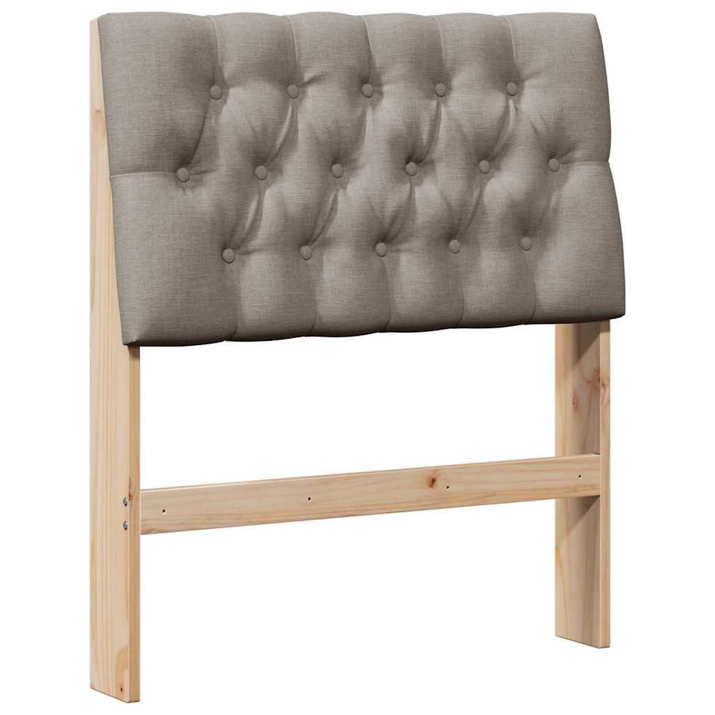 Čalouněné Čelo Postele Taupe 75 Cm Masivní Borové Dřevo