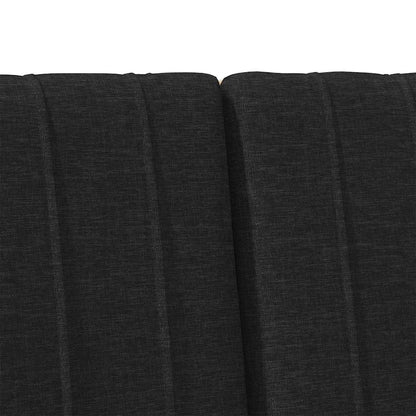 Čalouněné Čelo Postele Černá 200 Cm Masivní Borové Dřevo