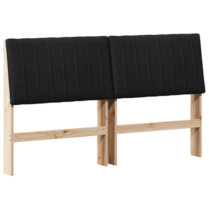Čalouněné Čelo Postele Černá 150 Cm Masivní Borové Dřevo