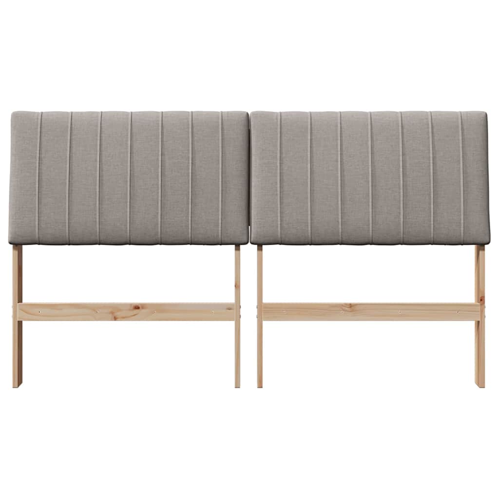 Čalouněné Čelo Postele Taupe 150 Cm Masivní Borové Dřevo