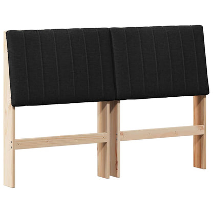 Čalouněné Čelo Postele Černá 140 Cm Masivní Borové Dřevo