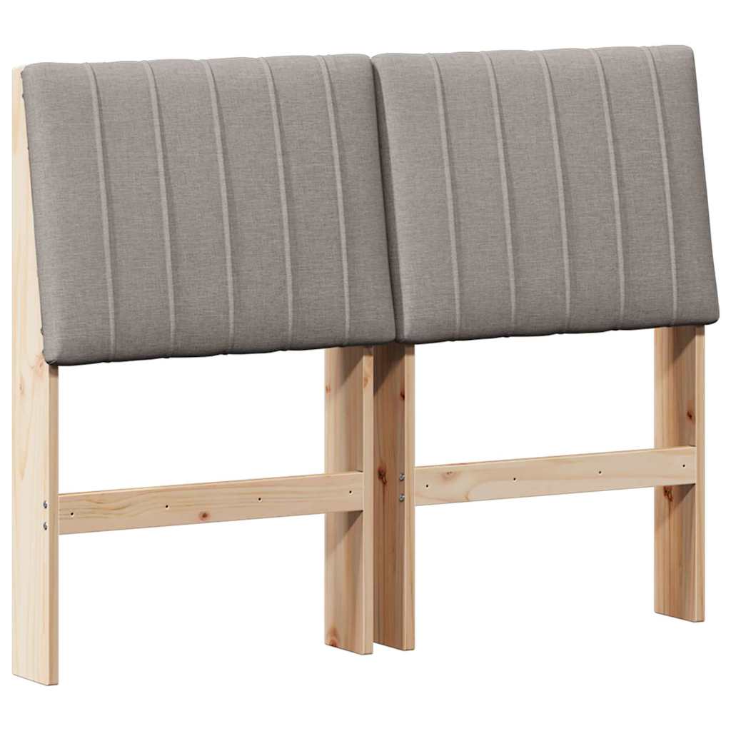 Čalouněné Čelo Postele Taupe 120 Cm Masivní Borové Dřevo
