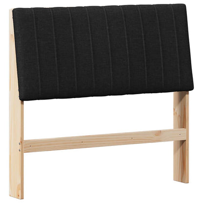 Čalouněné Čelo Postele Černá 100 Cm Masivní Borové Dřevo