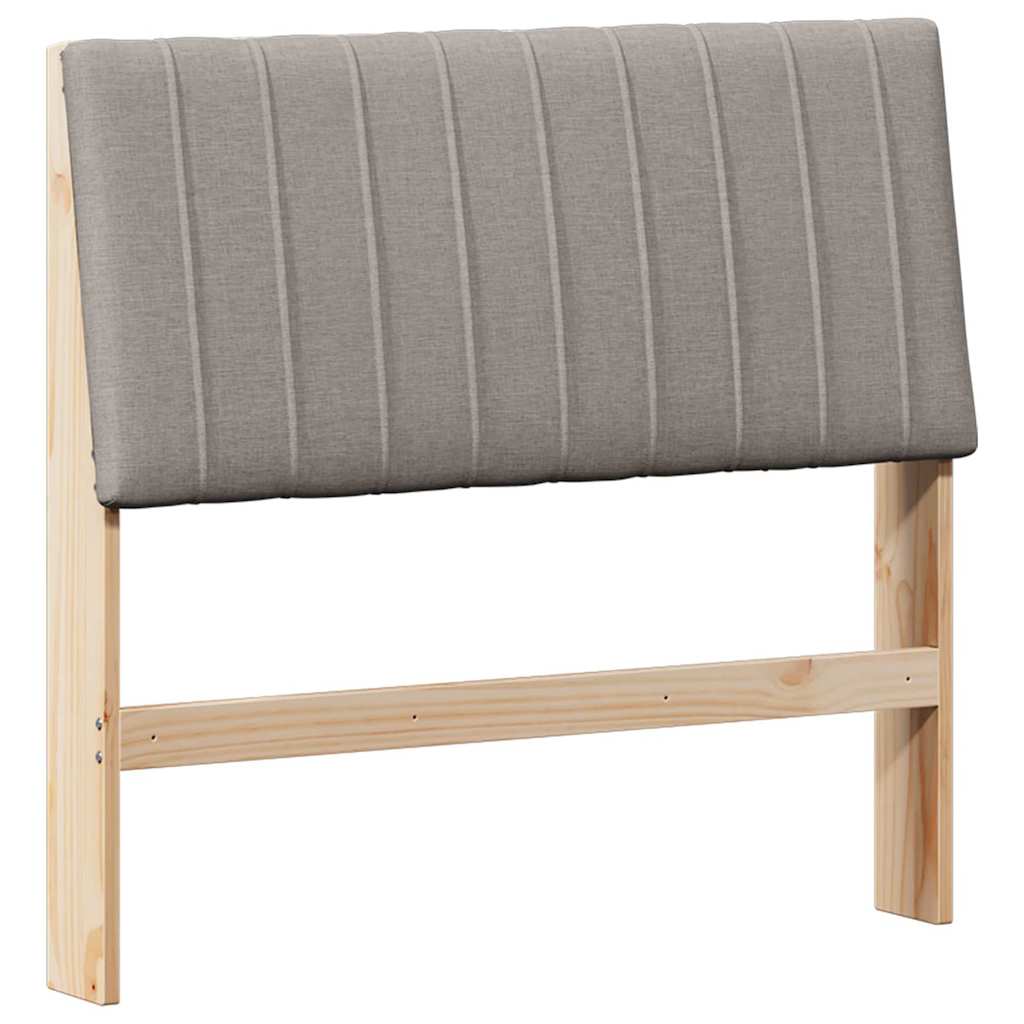 Čalouněné Čelo Postele Taupe 100 Cm Masivní Borové Dřevo