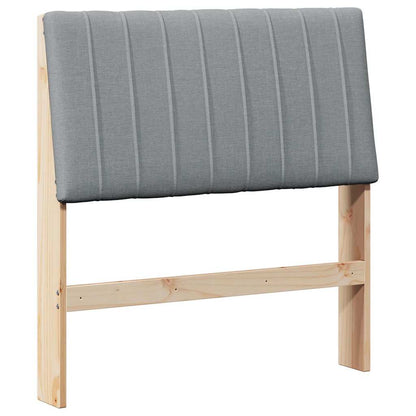 Čalouněné Čelo Postele Světle Šedá 90 Cm Masivní Borové Dřevo