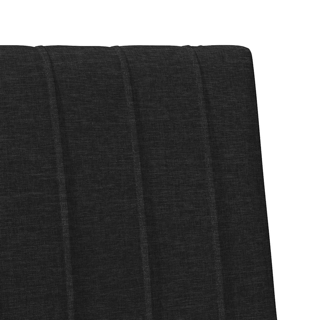 Čalouněné Čelo Postele Černá 90 Cm Masivní Borové Dřevo
