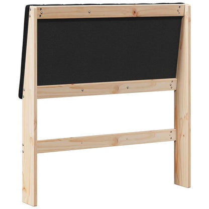 Čalouněné Čelo Postele Černá 90 Cm Masivní Borové Dřevo