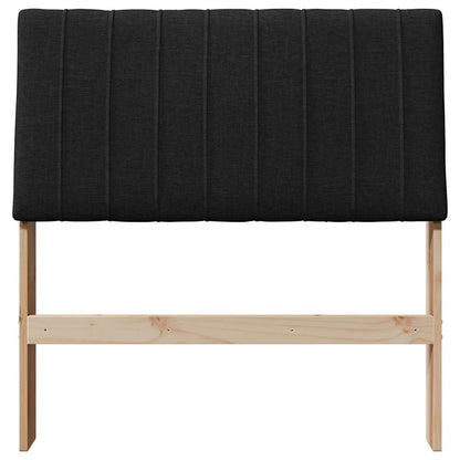 Čalouněné Čelo Postele Černá 90 Cm Masivní Borové Dřevo