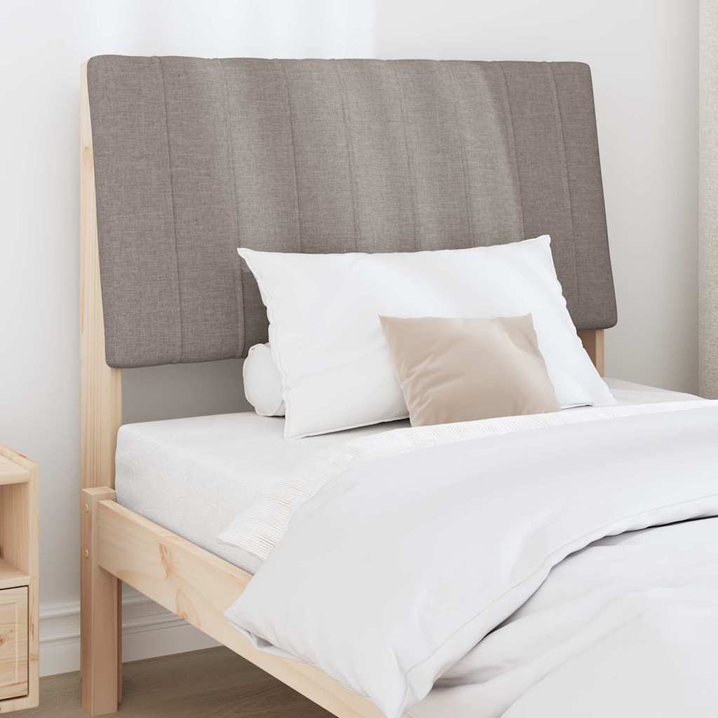Čalouněné Čelo Postele Taupe 90 Cm Masivní Borové Dřevo