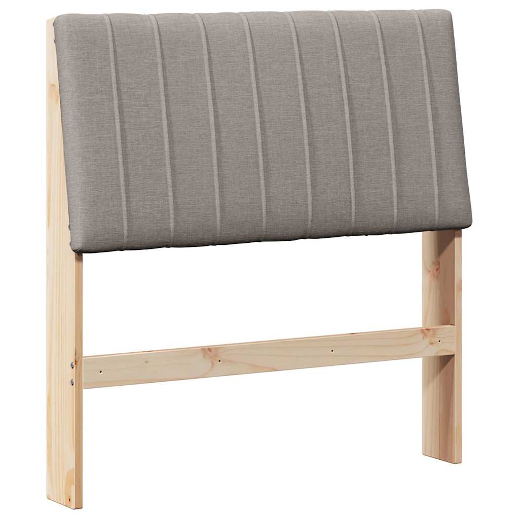 Čalouněné Čelo Postele Taupe 90 Cm Masivní Borové Dřevo