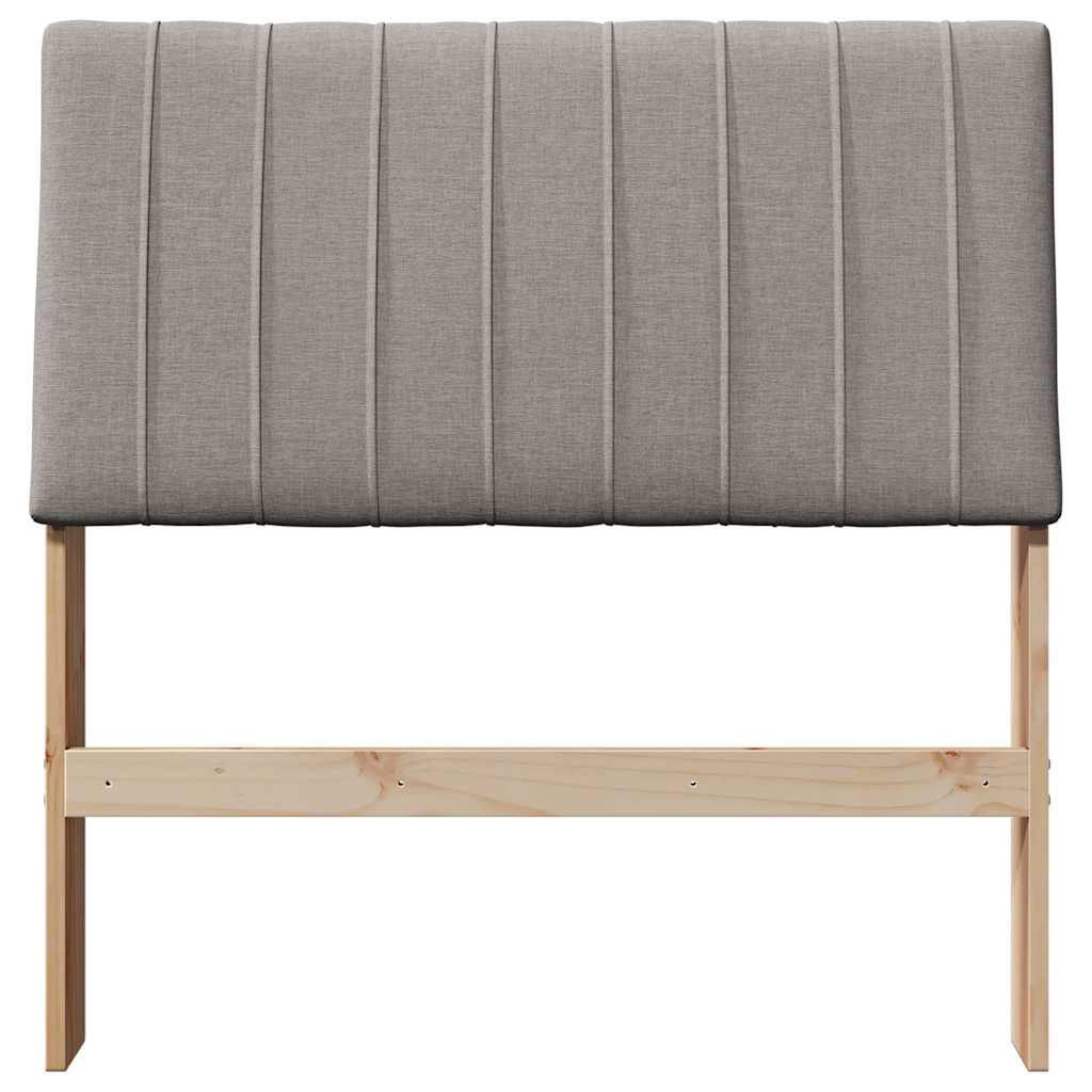Čalouněné Čelo Postele Taupe 90 Cm Masivní Borové Dřevo