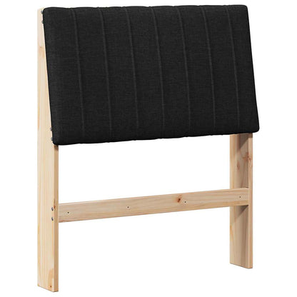 Čalouněné Čelo Postele Černá 80 Cm Masivní Borové Dřevo