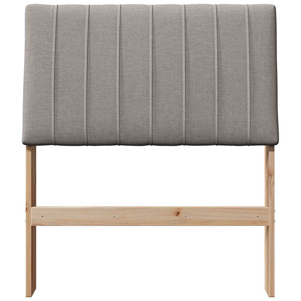 Čalouněné Čelo Postele Taupe 80 Cm Masivní Borové Dřevo