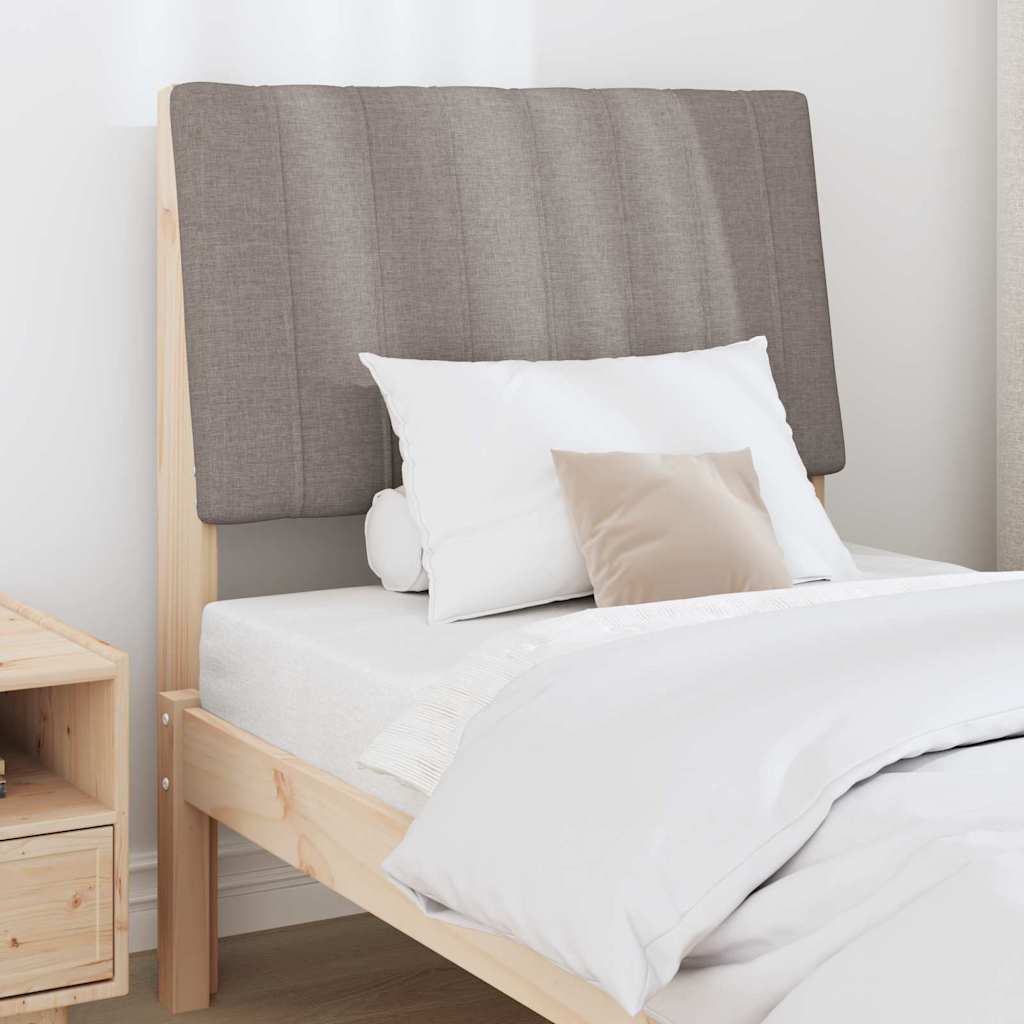 Čalouněné Čelo Postele Taupe 75 Cm Masivní Borové Dřevo