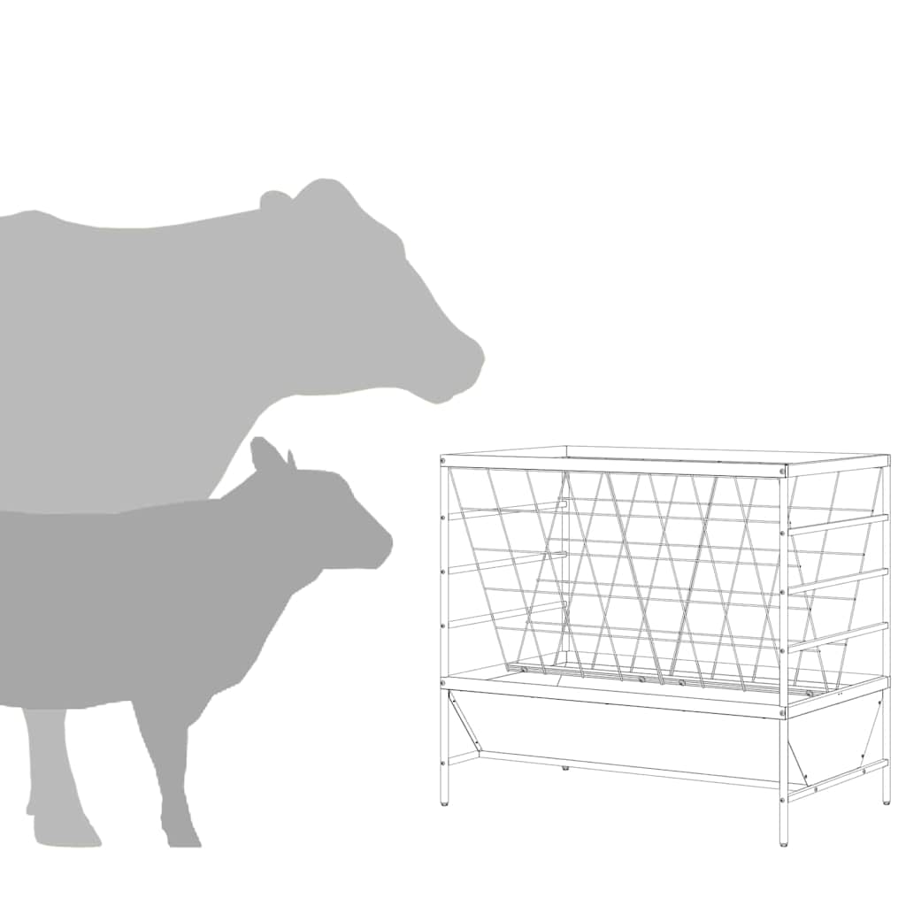Krmítko Pro Hospodářská Zvířata 100 X 60 X 90 Cm 15 Kg
