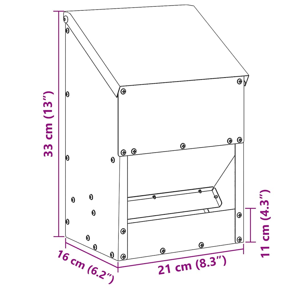 Krmítko Pro Slepice 21 X 16 X 33 Cm 3 Kg
