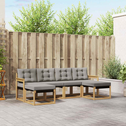 Venkovní Pohovková Souprava 6 Ks Přirozená A Krémová