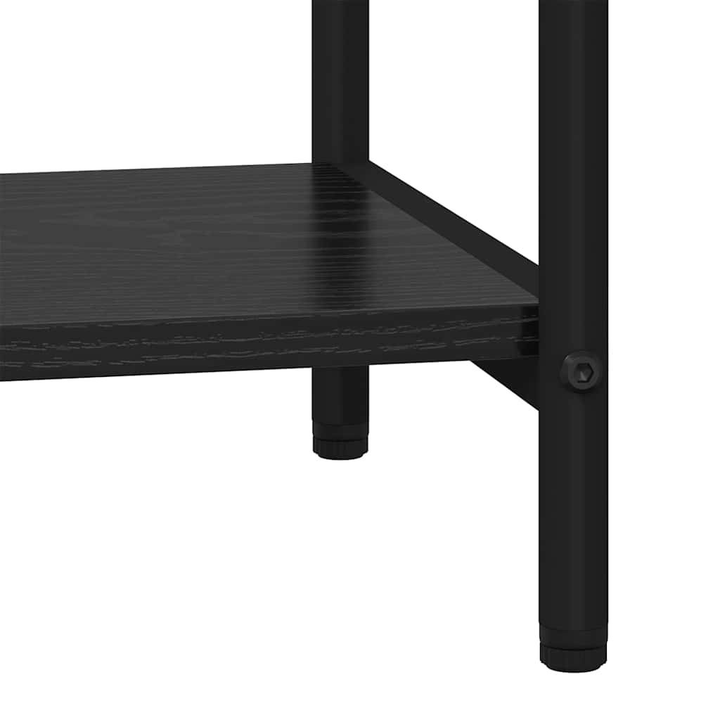 Knihovna 3 Úrovní 80 X 30 X 109 Cm Kompozitní Dřevo Černý Dub