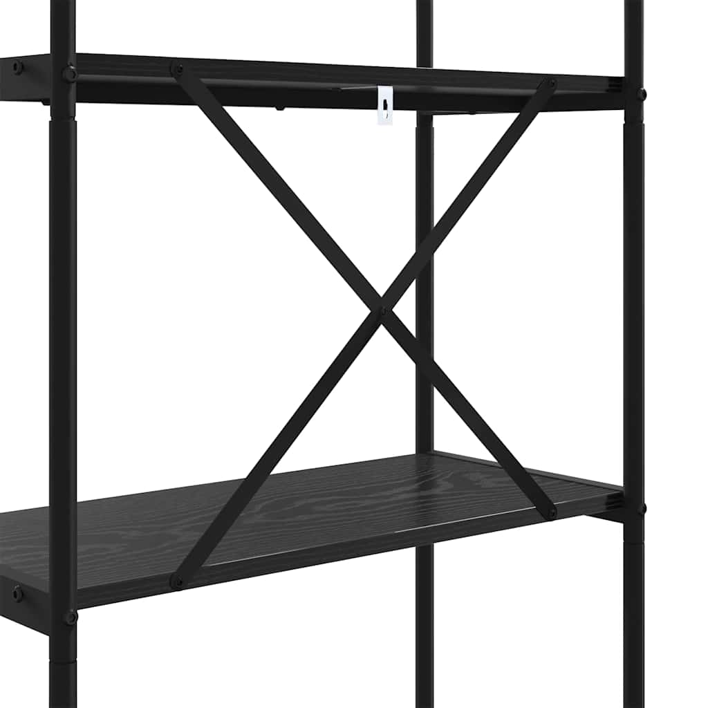 Knihovna 3 Úrovní 80 X 30 X 109 Cm Kompozitní Dřevo Černý Dub