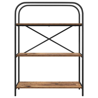 Knihovna 3 Úrovní 80 X 30 X 109 Cm Kompozitní Dřevo Staré Dřevo