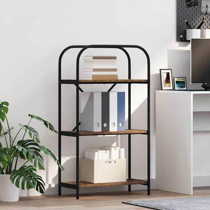Knihovna 3 Úrovní 60 X 30 X 109 Cm Kompozitní Dřevo Staré Dřevo
