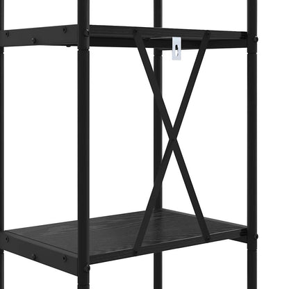 Knihovna 3 Úrovní 40 X 30 X 109 Cm Kompozitní Dřevo Černý Dub