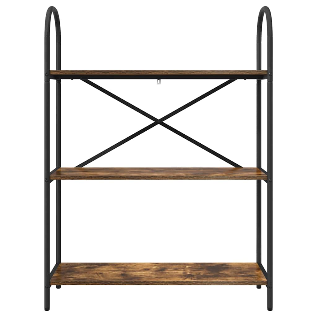 Knihovna 3 Úrovní 80 X 30 X 109 Cm Kompozitní Dřevo Kouřový Dub