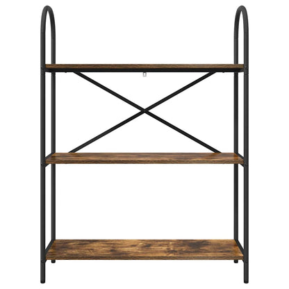 Knihovna 3 Úrovní 80 X 30 X 109 Cm Kompozitní Dřevo Kouřový Dub
