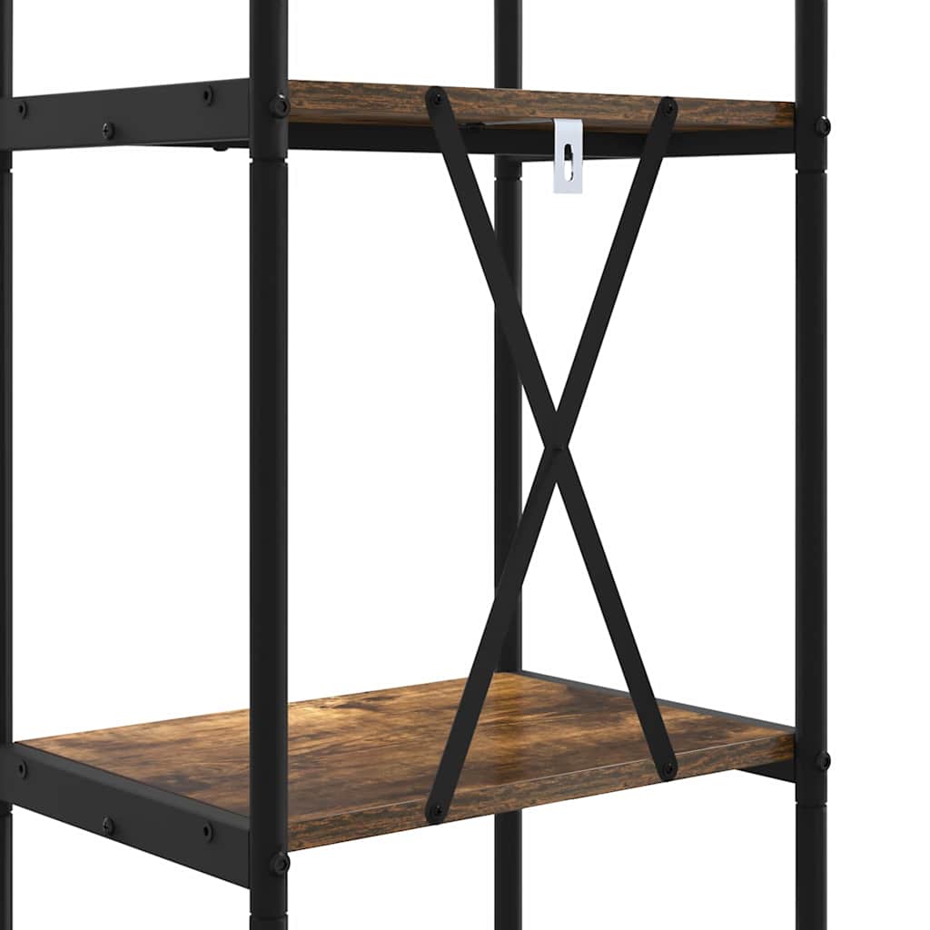 Knihovna 3 Úrovní 40 X 30 X 109 Cm Kompozitní Dřevo Kouřový Dub