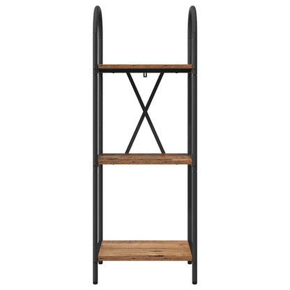 Knihovna 3 Úrovní 40 X 30 X 109 Cm Kompozitní Dřevo Staré Dřevo