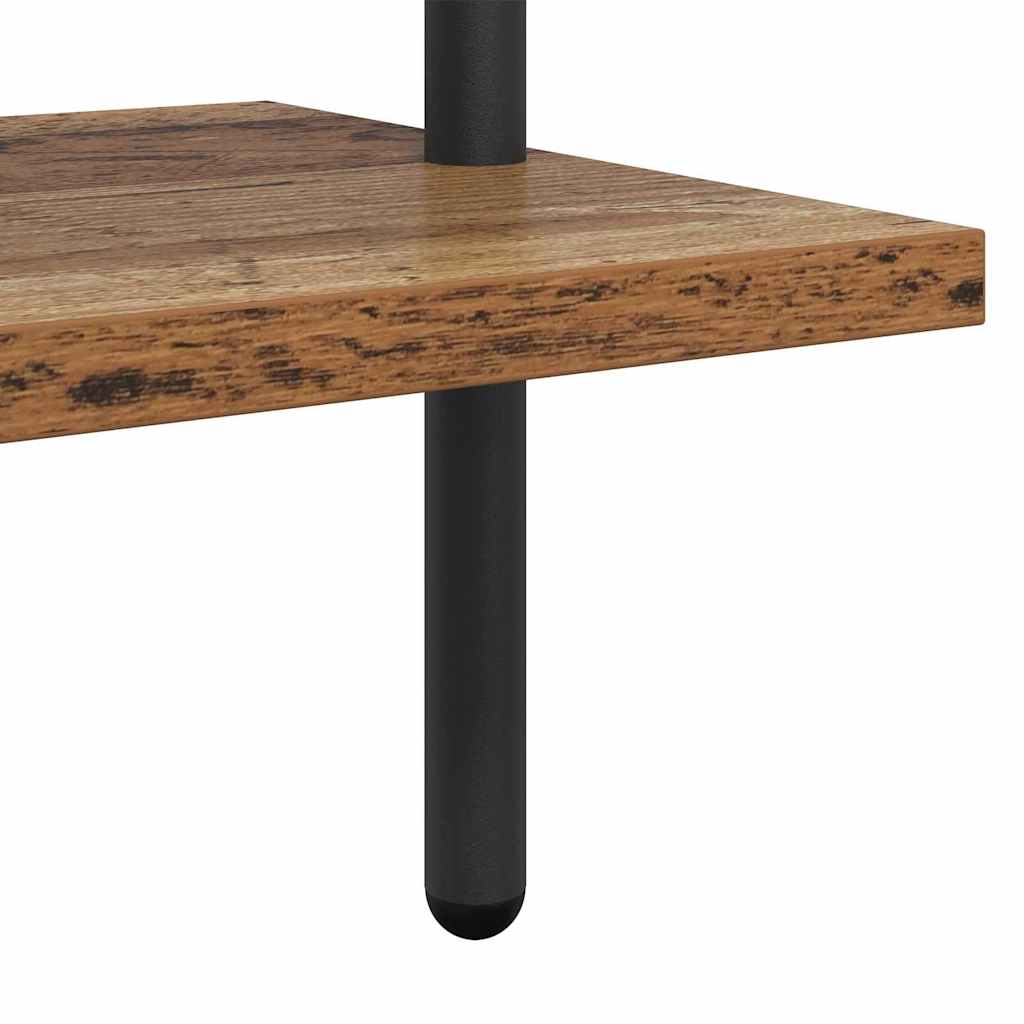 Knihovna 5 Úrovní 60 X 24 X 168 Cm Kompozitní Dřevo Staré Dřevo