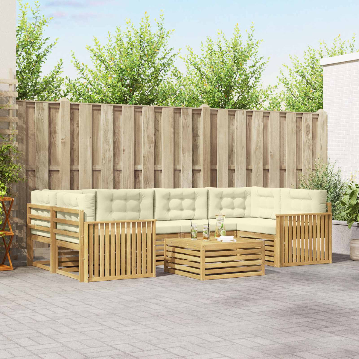 Venkovní Pohovková Souprava 7 Ks Masivní Akátové Dřevo