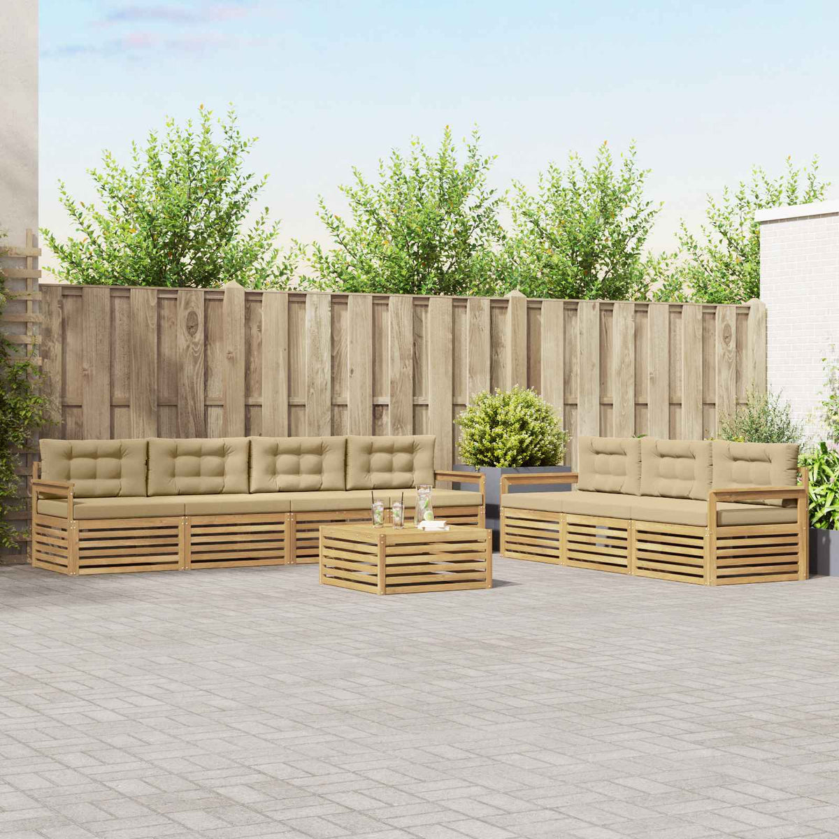 Venkovní Pohovková Souprava 8 Ks Masivní Akátové Dřevo