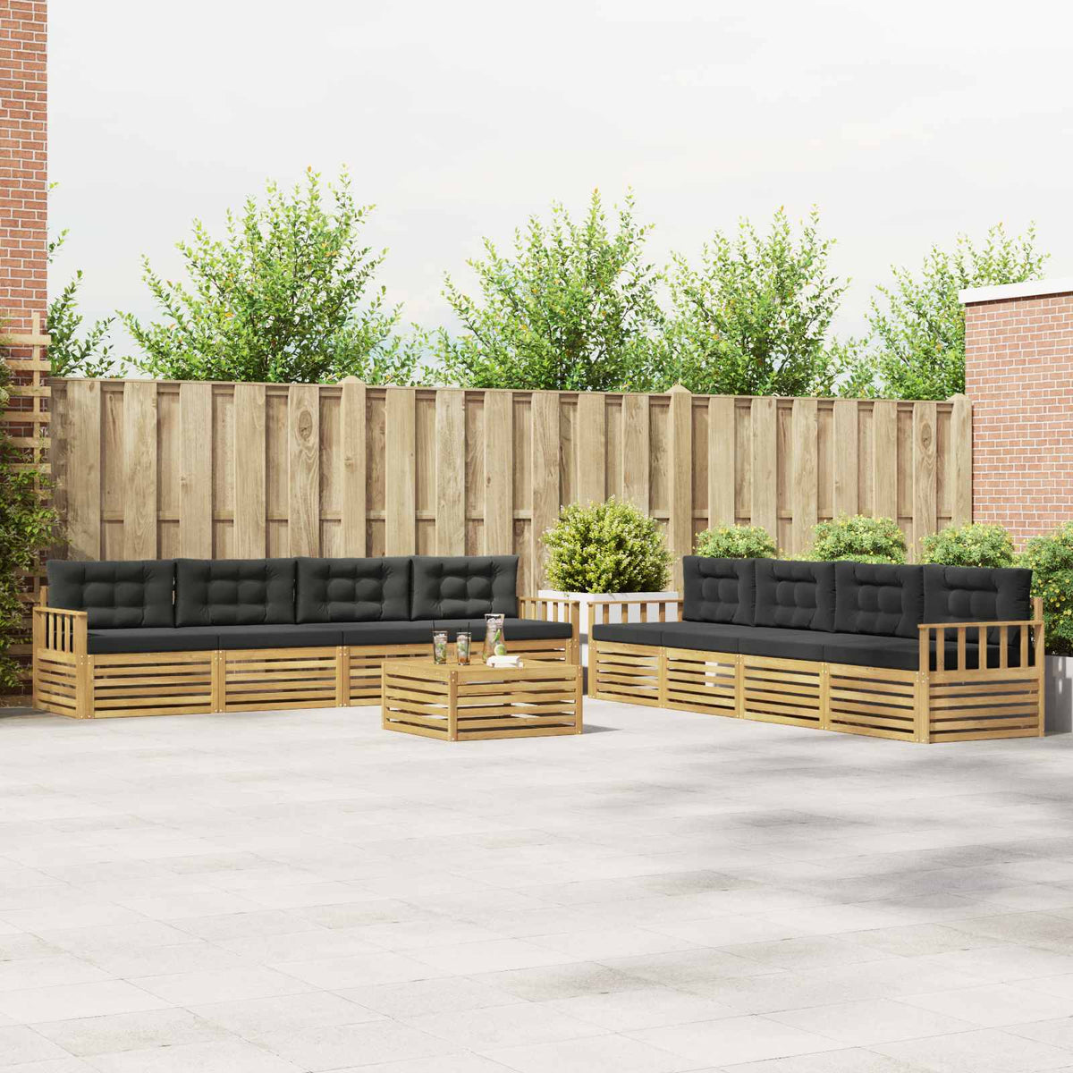 Venkovní Pohovková Souprava 9 Ks Masivní Akátové Dřevo