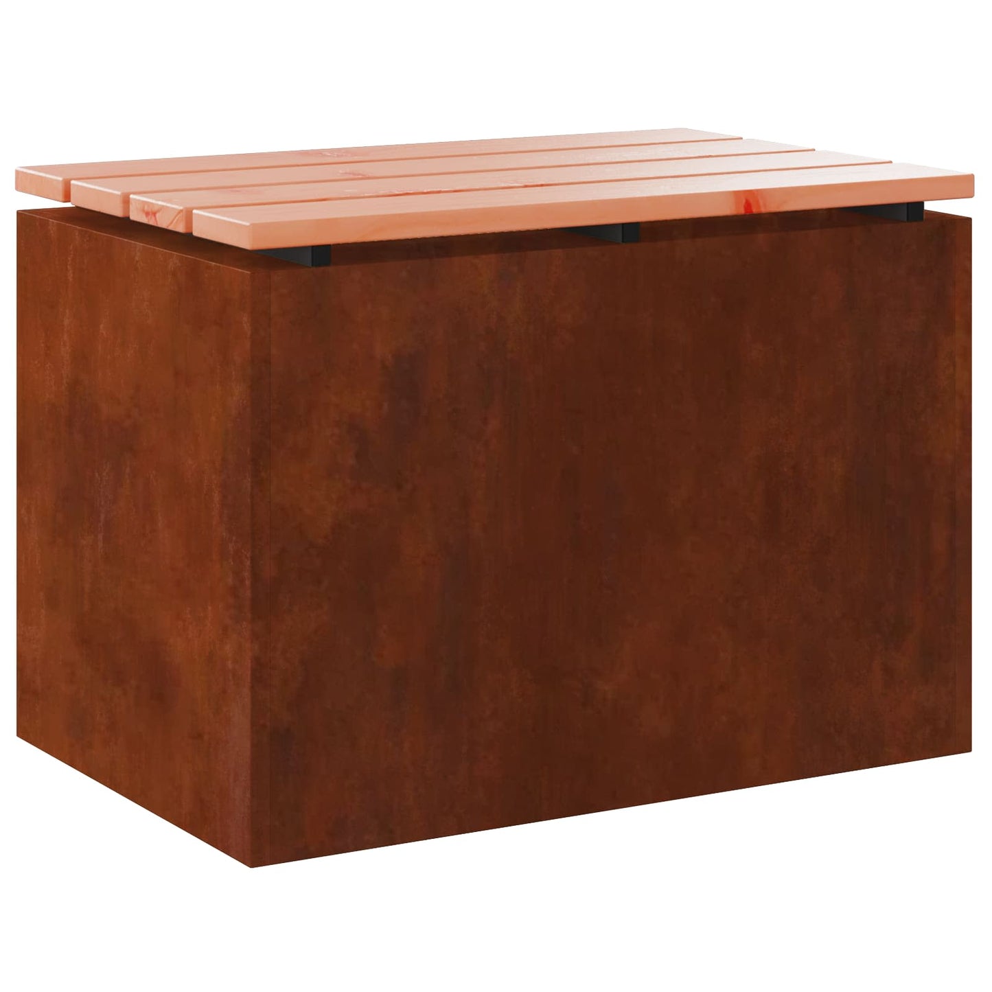 Zahradní Lavice 1 -Seater 60 X 40 X 43 Cm Rezavá Obdélníkový